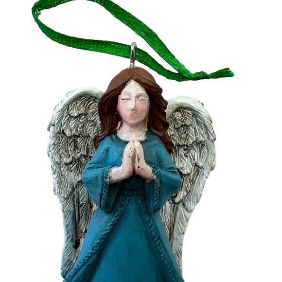 Alaska Angel Christmas Ornament Forget Me Not Blue Resin Holiday Festive - Picture 9 of 14
